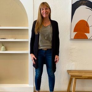 🖤Pact-ribbed cardigan